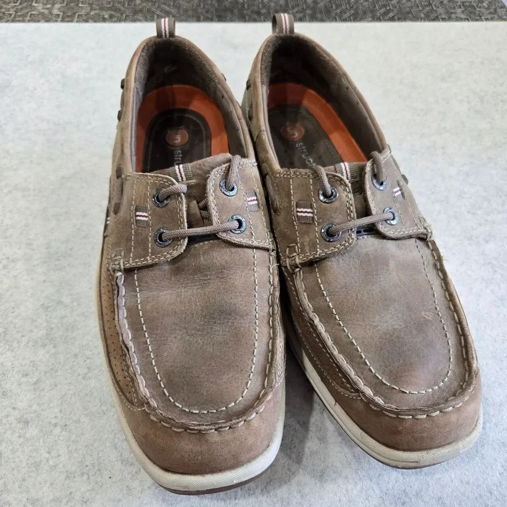 🐢 Clarks UnStructured Clark's Annapolis Boat Shoes Size 9W